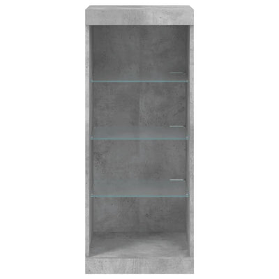 Senkki LED-valoilla betoninharmaa 41x37x100 cm