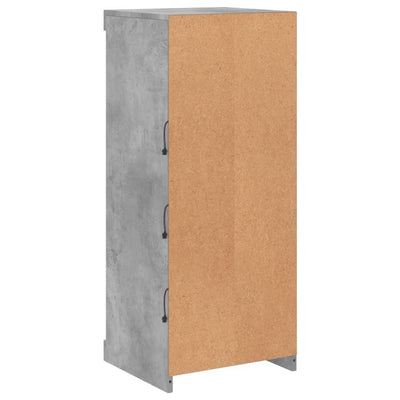Senkki LED-valoilla betoninharmaa 41x37x100 cm