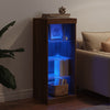 Senkki LED-valoilla ruskea tammi 41x37x100 cm