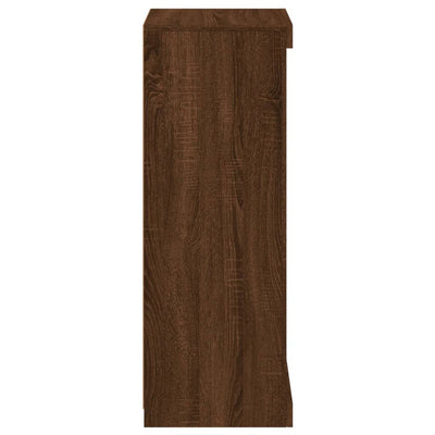 Senkki LED-valoilla ruskea tammi 41x37x100 cm