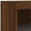 Senkki LED-valoilla ruskea tammi 41x37x100 cm