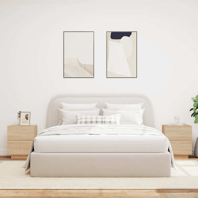 Yöpöytä led-valoilla Suina (2 kpl sonoma-tammi puinen)