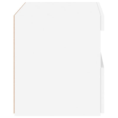 Yöpöytä LED-valoilla 2 kpl valkoinen 50x40x45 cm