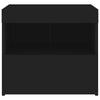 Yöpöydät LED-valoilla 2 kpl musta 50x40x45 cm