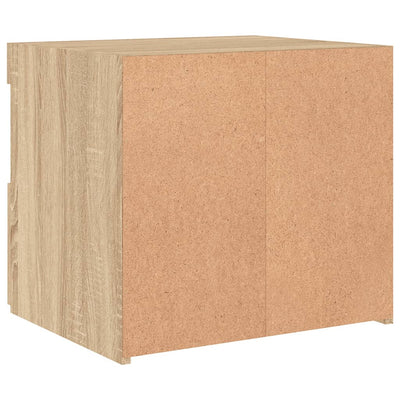Yöpöytä LED-valoilla Sonoma-tammi 50x40x45 cm