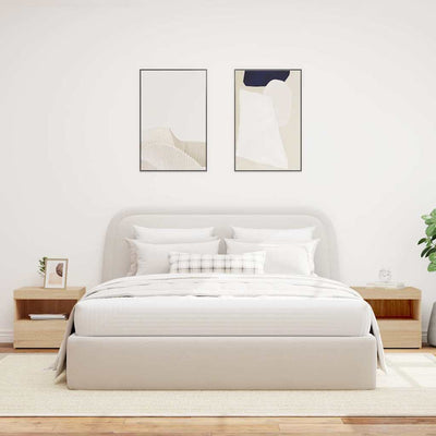 Sonoma-tammi yöpöydät led-valoilla Latoria 50x40x45cm (2 kpl)