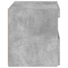 Yöpöytä LED-valoilla betoninharmaa 50x40x45 cm