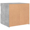Yöpöytä LED-valoilla betoninharmaa 50x40x45 cm