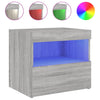 Yöpöytä LED-valoilla harmaa Sonoma 50x40x45 cm