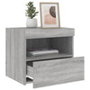 Yöpöytä LED-valoilla harmaa Sonoma 50x40x45 cm