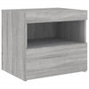 Yöpöytä LED-valoilla harmaa Sonoma 50x40x45 cm