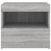Yöpöytä LED-valoilla harmaa Sonoma 50x40x45 cm