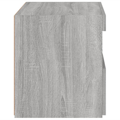 Yöpöytä LED-valoilla harmaa Sonoma 50x40x45 cm