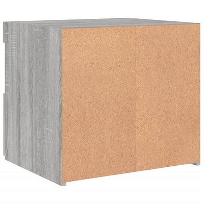 Yöpöytä LED-valoilla harmaa Sonoma 50x40x45 cm