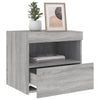 Yöpöydät LED-valoilla 2 kpl harmaa Sonoma 50x40x45 cm