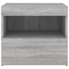 Yöpöydät LED-valoilla 2 kpl harmaa Sonoma 50x40x45 cm
