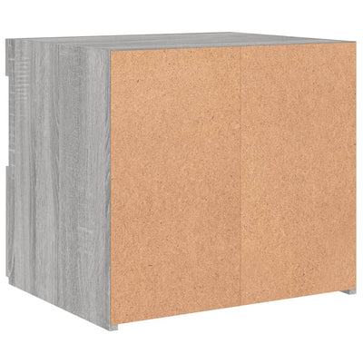 Yöpöydät LED-valoilla 2 kpl harmaa Sonoma 50x40x45 cm