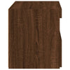 Yöpöytä LED-valoilla ruskea tammi 50x40x45 cm