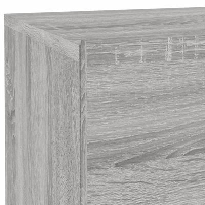 Yöpöytä LED-valoilla harmaa Sonoma 70x36x40,5 cm