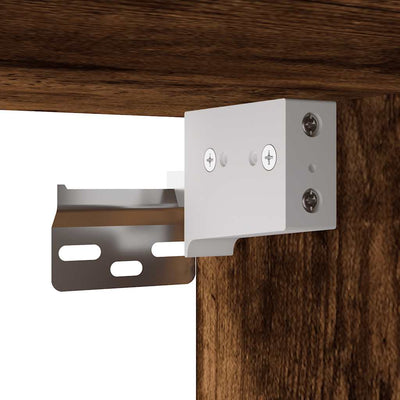 Savutammi seinäkiinnitettävät yöpöydät led-valoilla Cioica (2 kpl)