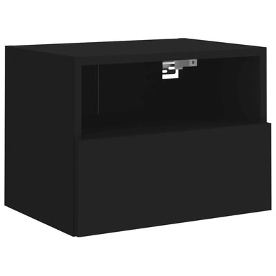TV-seinäkaappi musta 40x30x30 cm tekninen puu