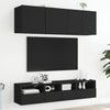 TV-seinäkaappi musta 40x30x30 cm tekninen puu