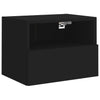 TV-seinäkaapit 2 kpl musta 40x30x30 cm tekninen puu
