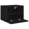 TV-seinäkaapit 2 kpl musta 40x30x30 cm tekninen puu