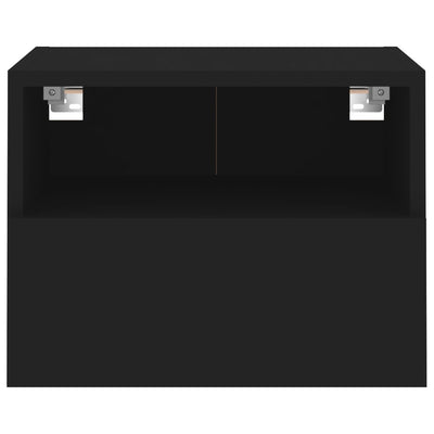 TV-seinäkaapit 2 kpl musta 40x30x30 cm tekninen puu