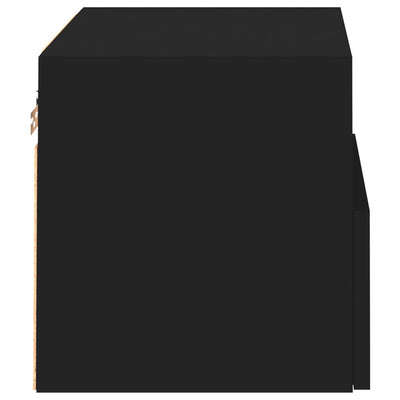 TV-seinäkaapit 2 kpl musta 40x30x30 cm tekninen puu