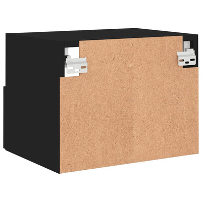 TV-seinäkaapit 2 kpl musta 40x30x30 cm tekninen puu