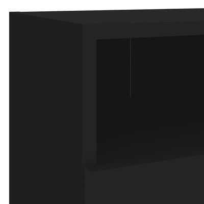 TV-seinäkaapit 2 kpl musta 40x30x30 cm tekninen puu