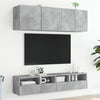 TV-seinäkaapit 2 kpl betoninharmaa 40x30x30 cm tekninen puu
