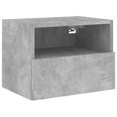 TV-seinäkaapit 2 kpl betoninharmaa 40x30x30 cm tekninen puu
