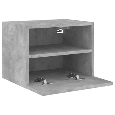 TV-seinäkaapit 2 kpl betoninharmaa 40x30x30 cm tekninen puu