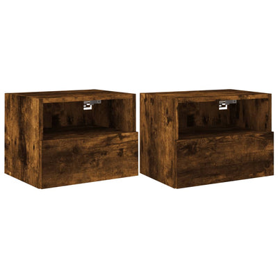 TV-seinäkaappi 2 kpl savutammi 40x30x30 cm tekninen puu