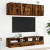 TV-seinäkaappi 2 kpl savutammi 40x30x30 cm tekninen puu