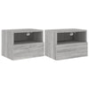 TV-seinäkaapit 2 kpl harmaa Sonoma 40x30x30 cm tekninen puu