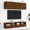 TV-seinäkaapit 2 kpl ruskea tammi 40x30x30 cm tekninen puu