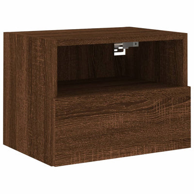 TV-seinäkaapit 2 kpl ruskea tammi 40x30x30 cm tekninen puu