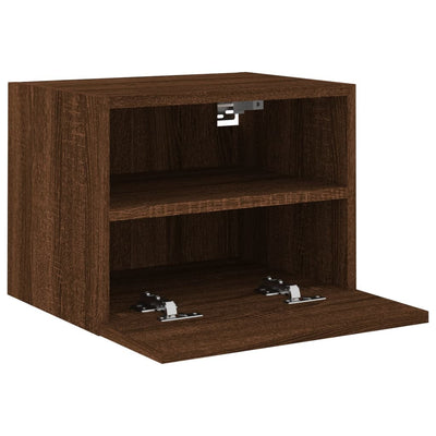 TV-seinäkaapit 2 kpl ruskea tammi 40x30x30 cm tekninen puu
