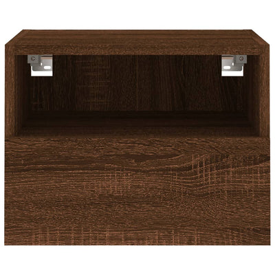 TV-seinäkaapit 2 kpl ruskea tammi 40x30x30 cm tekninen puu