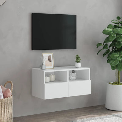 TV-seinäkaappi valkoinen 60x30x30 cm tekninen puu