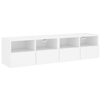 TV-seinäkaapit 2 kpl valkoinen 60x30x30 cm tekninen puu