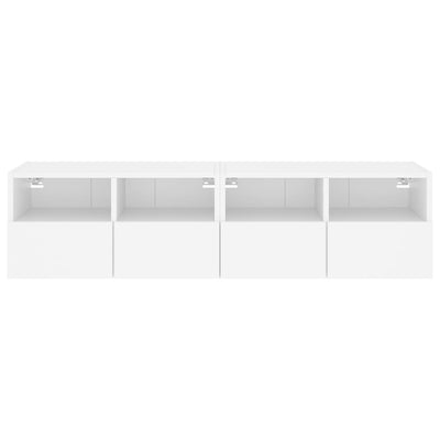 TV-seinäkaapit 2 kpl valkoinen 60x30x30 cm tekninen puu