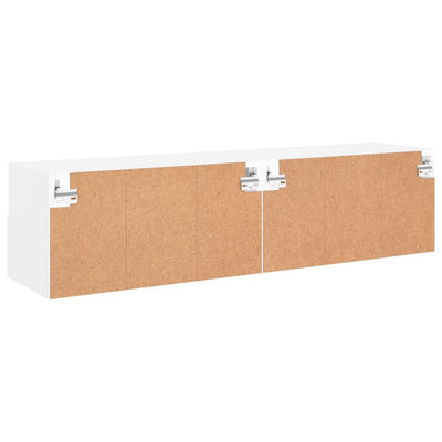 TV-seinäkaapit 2 kpl valkoinen 60x30x30 cm tekninen puu