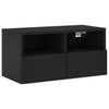 TV-seinäkaappi musta 60x30x30 cm tekninen puu