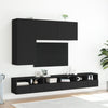 TV-seinäkaappi musta 60x30x30 cm tekninen puu