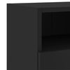 TV-seinäkaappi musta 60x30x30 cm tekninen puu