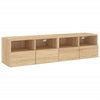 TV-seinäkaapit 2 kpl Sonoma-tammi 60x30x30 cm tekninen puu